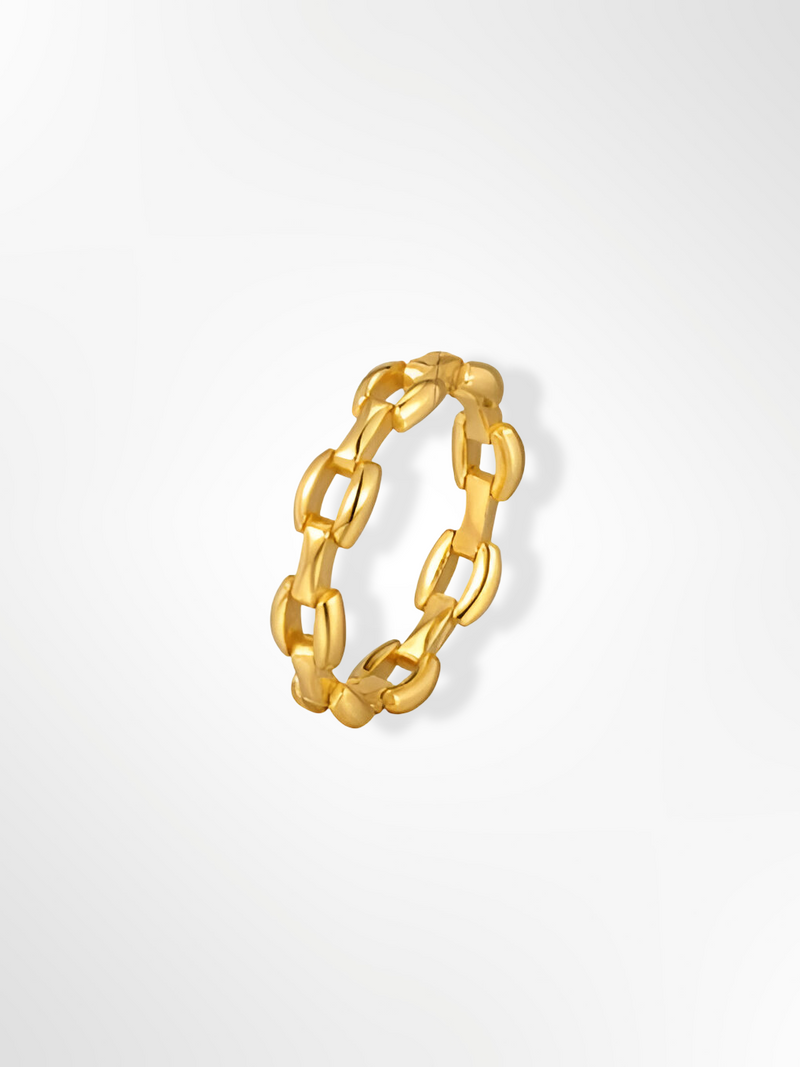 Anore Gold Chain Minimalist Band Ring