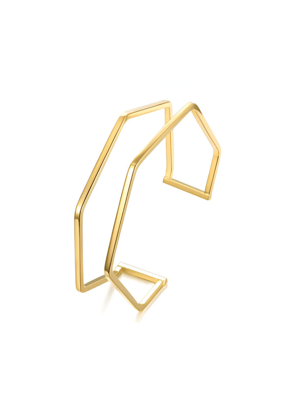 Minimalist Geometric Cuff Bangle