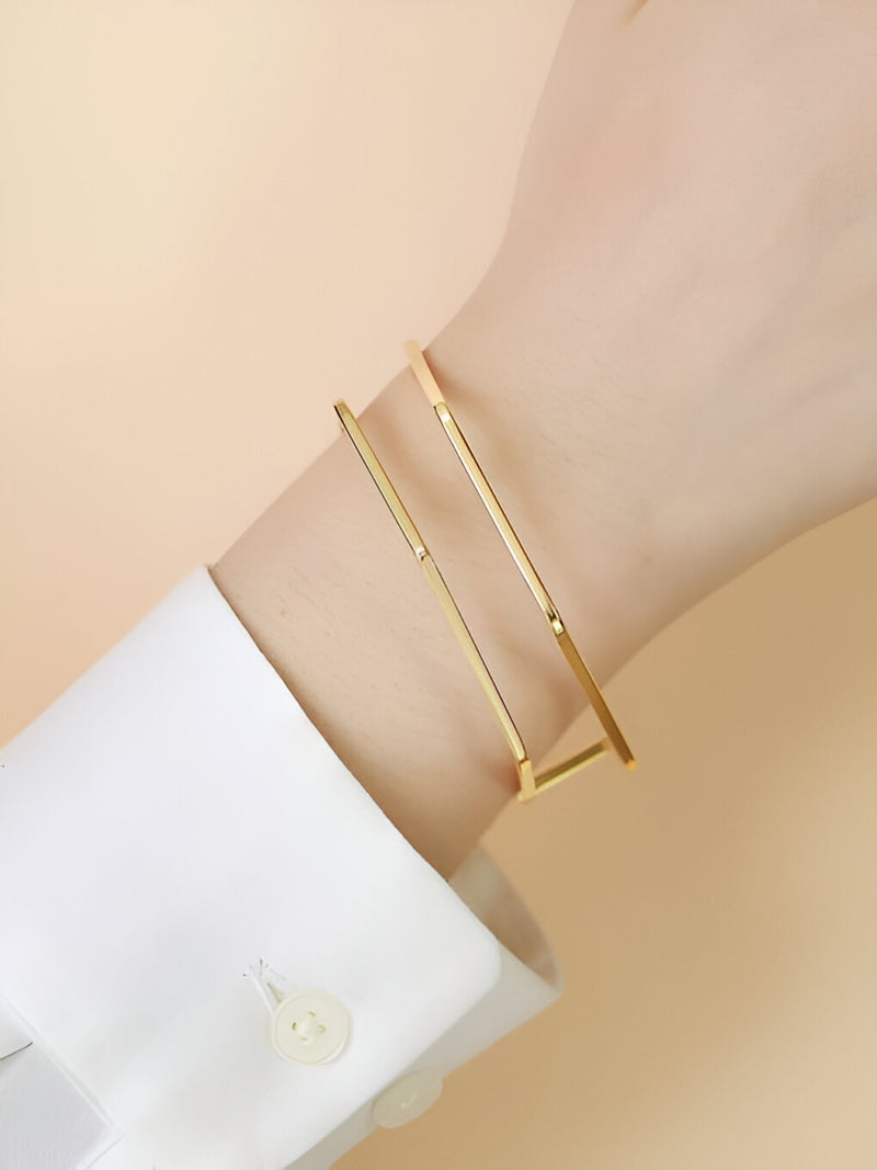 Minimalist Geometric Cuff Bangle