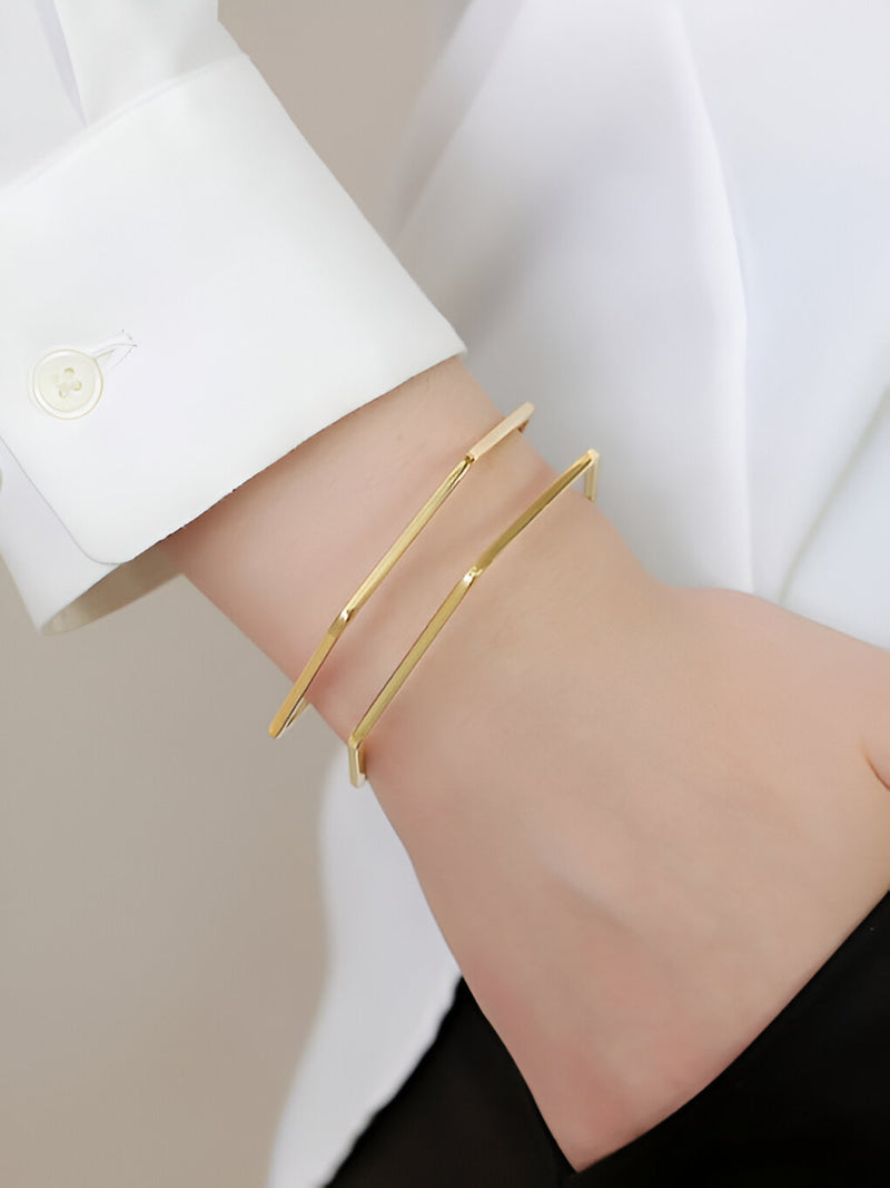 Minimalist Geometric Cuff Bangle