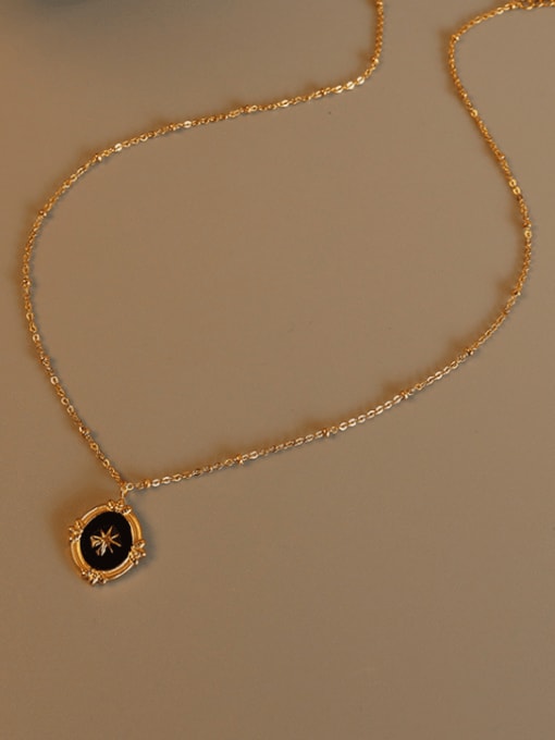 Astria Noir Vintage Medallion Necklace