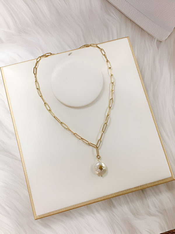 Aurora Pearl Link Necklace