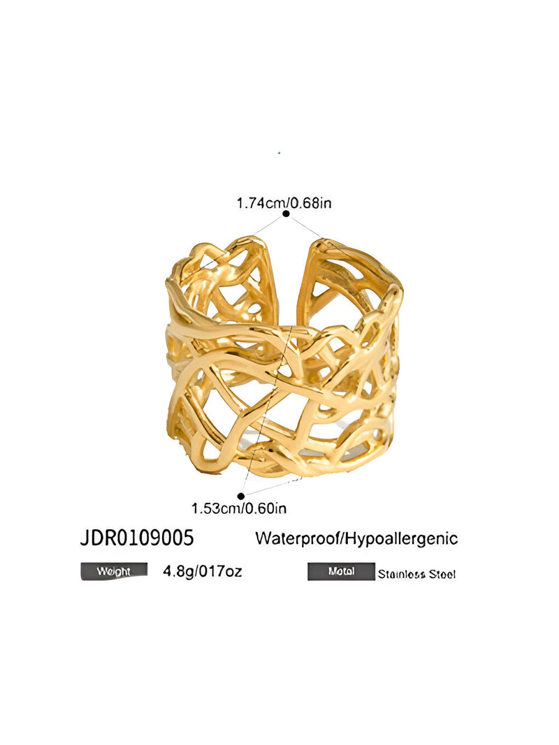 Irregular Sculpted Gold Statement Ring