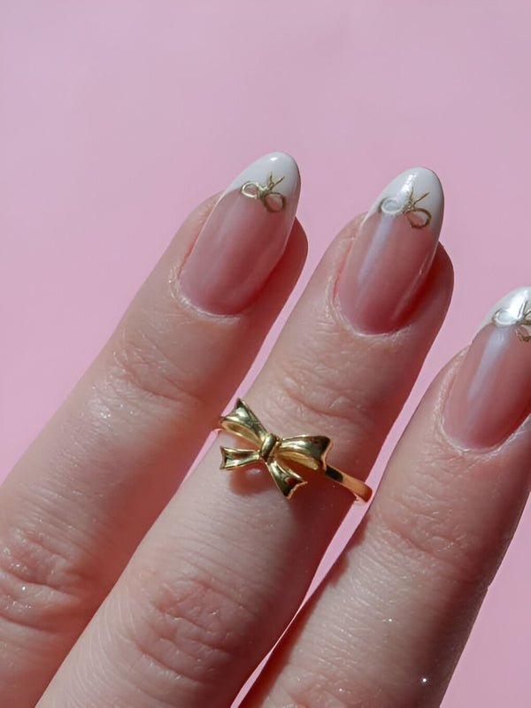 Bowknot Minimalist Gold Ring