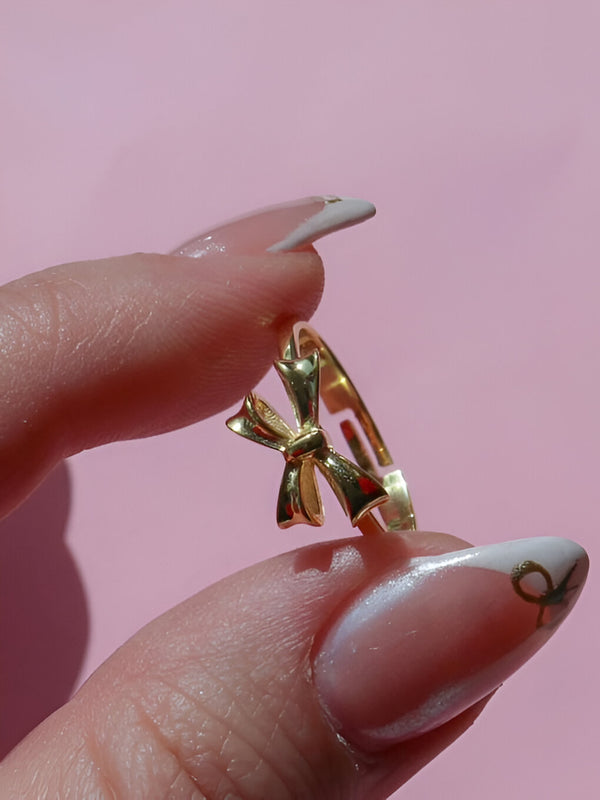 Bowknot Minimalist Gold Ring