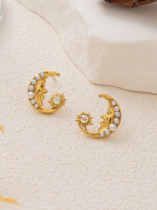 Celestial Pearl Moondrop Earrings