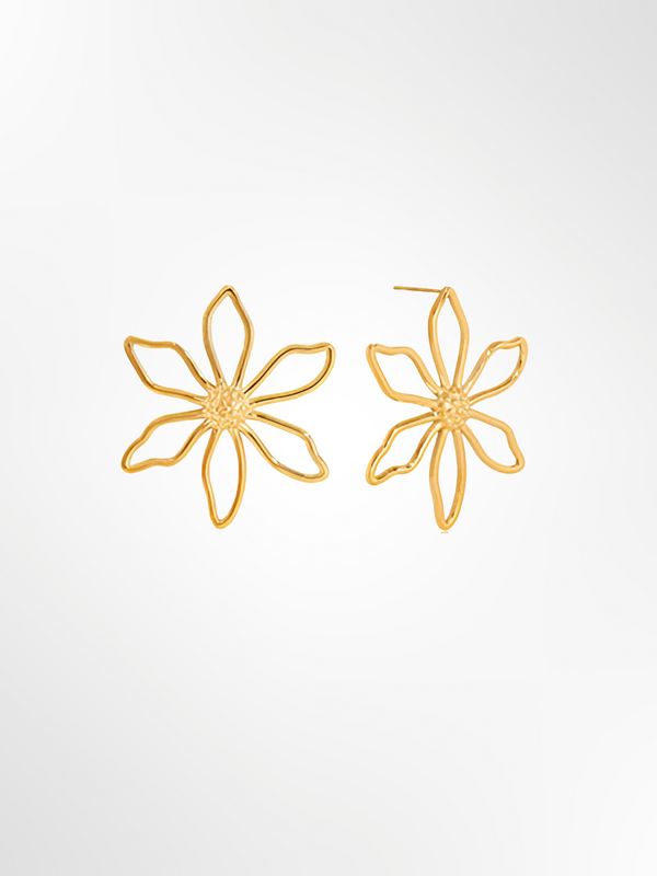 Hollow Bloom Minimalist Chandelier Earrings