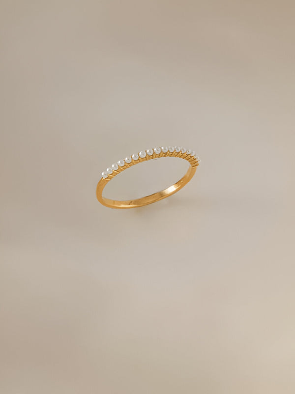Anore Dainty Pavé Gold Band Ring