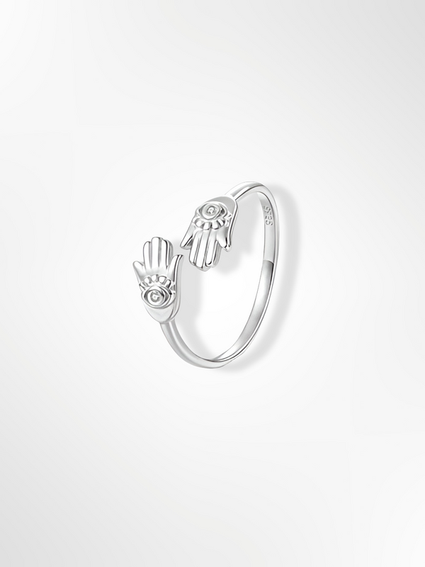 925 Sterling Silver Palm Guard Ring – Minimalist Edition | Anore