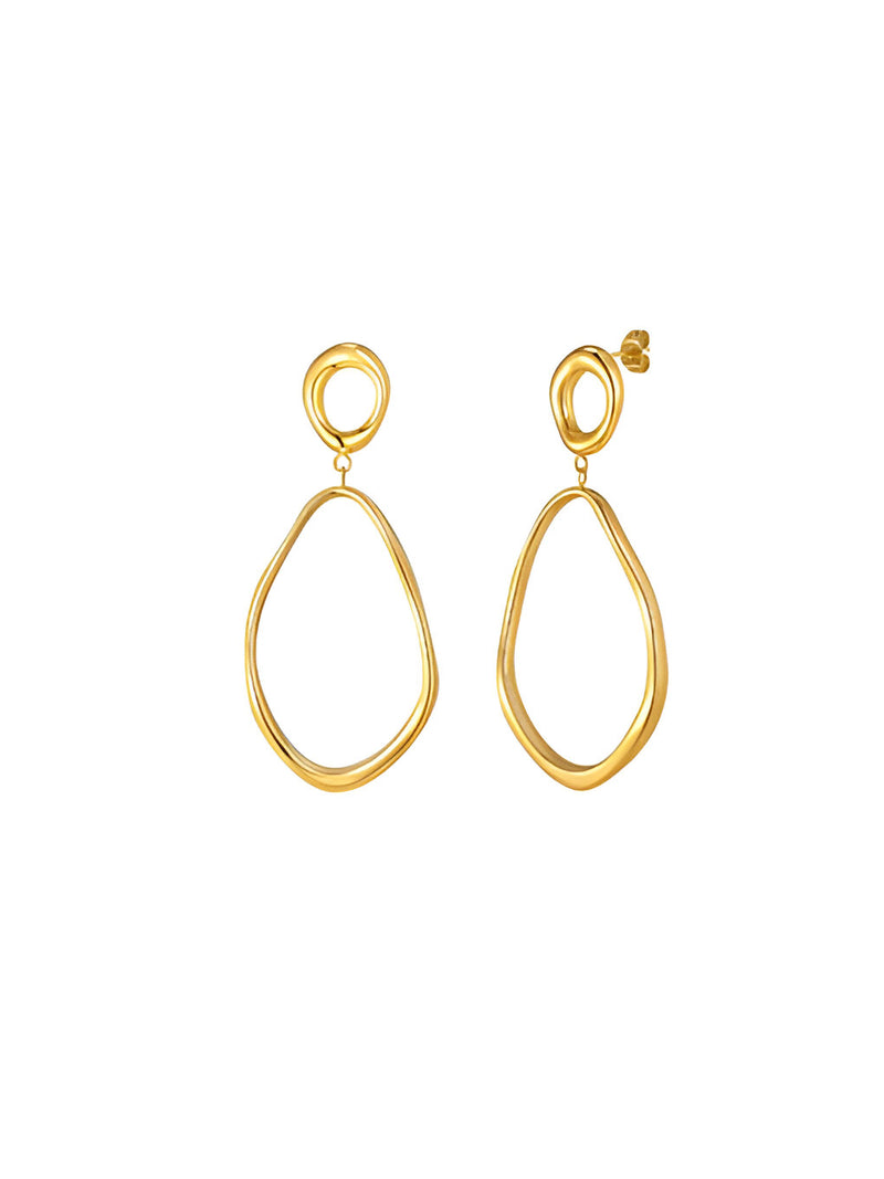 Fluid Form Drop Earrings