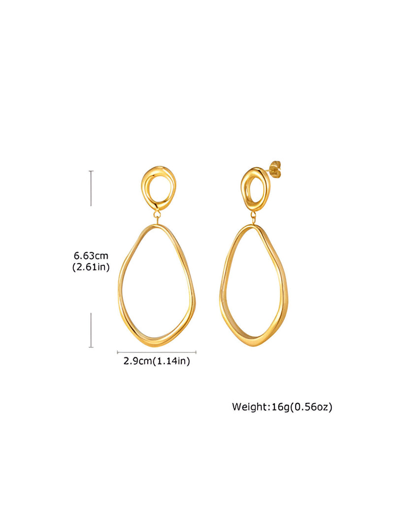Fluid Form Drop Earrings