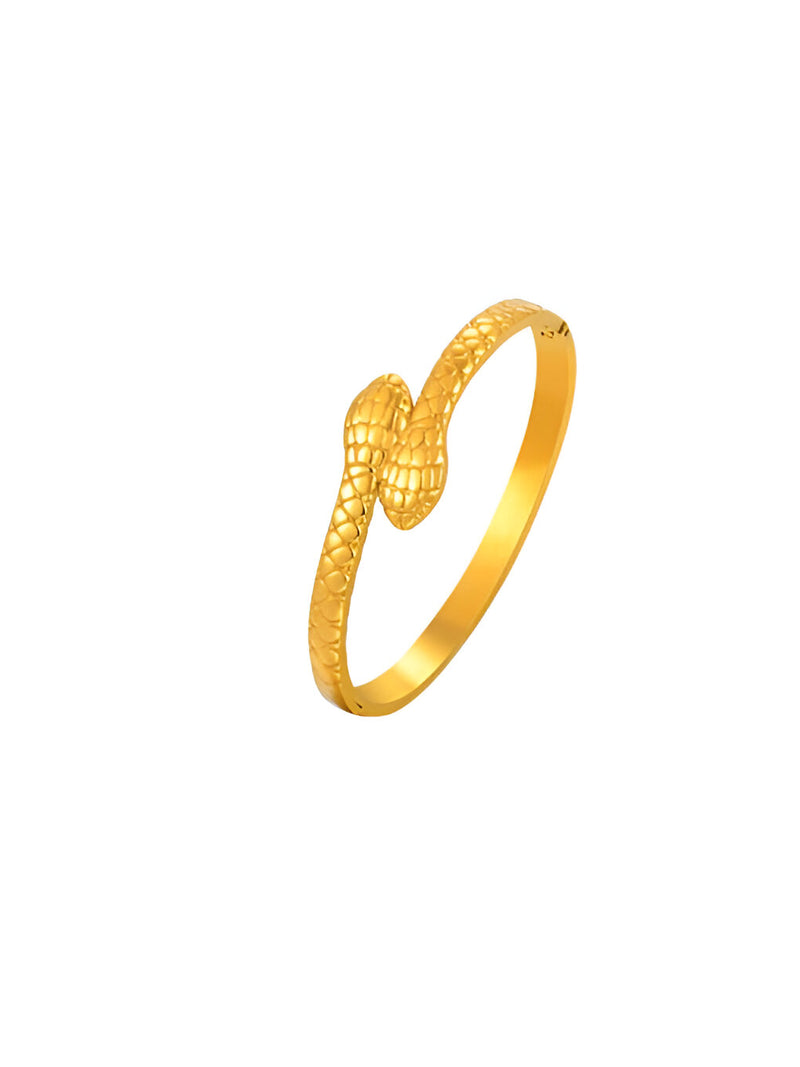 Anore – Textured Gold Serpent Cuff