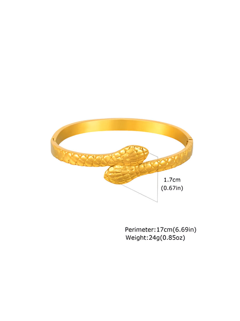 Anore – Textured Gold Serpent Cuff