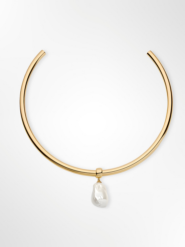 Pearl Charm Minimalist Open Choker