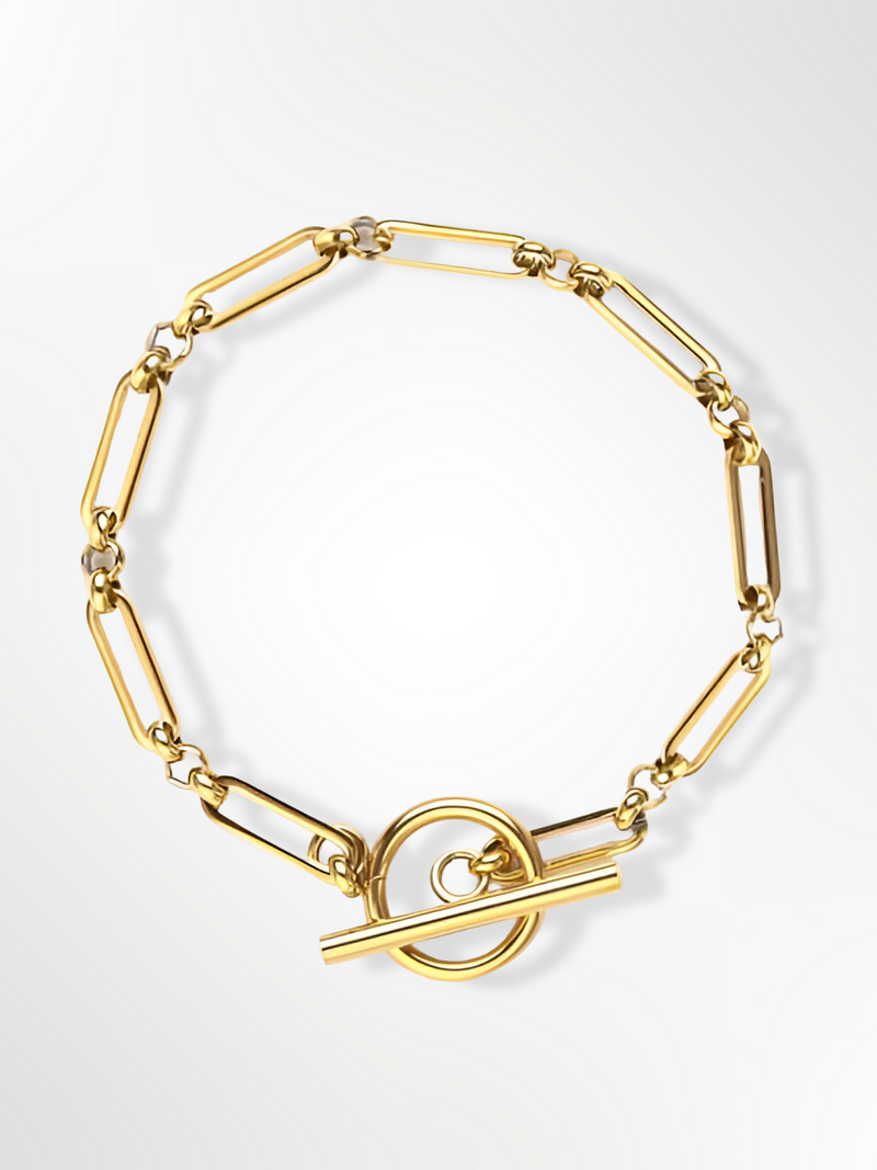 Golden Toggle Link Bracelet