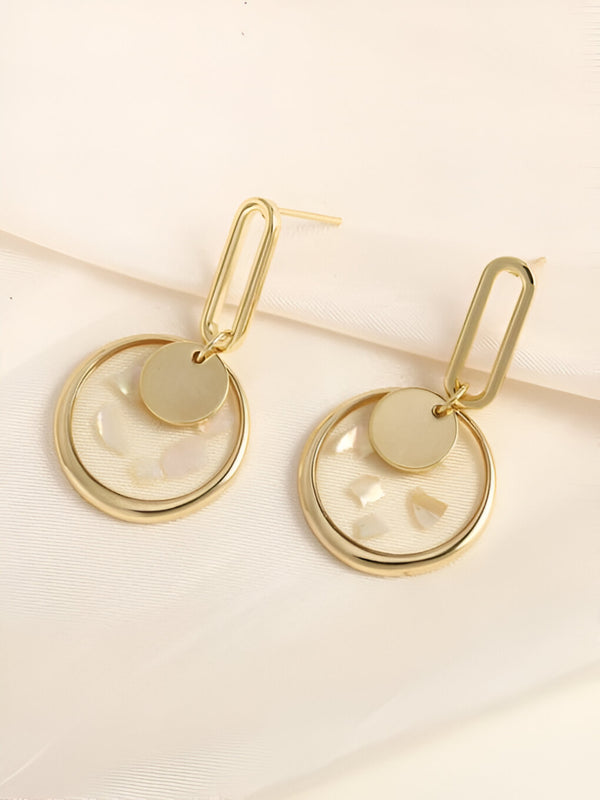 Iridescent Halo Drop Earrings