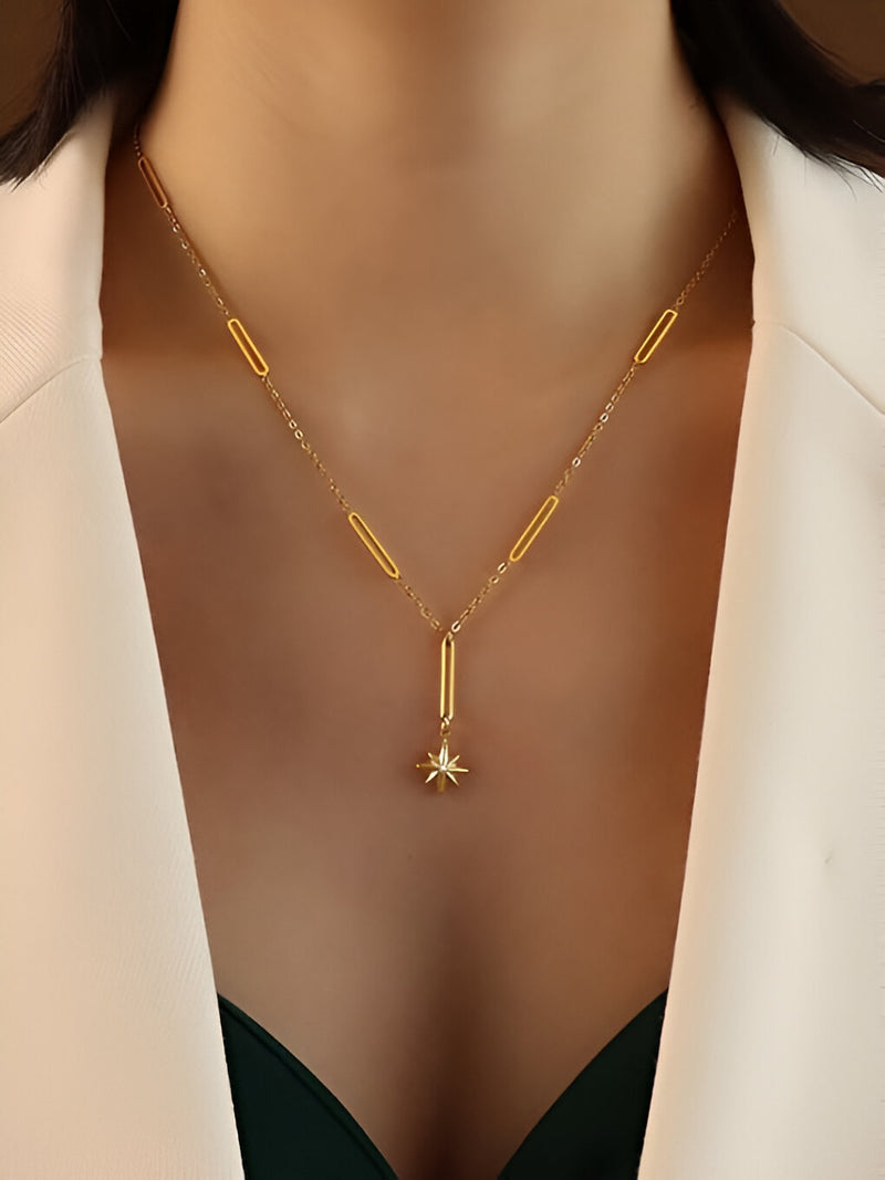 Celestial Beam Lariat Necklace