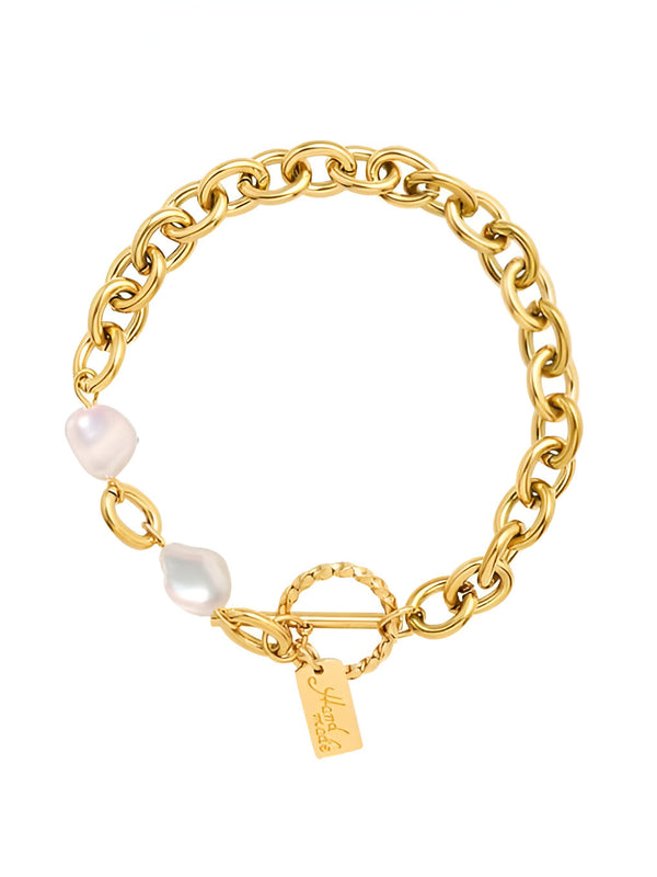 Freshwater Pearl Vintage Link Bracelet