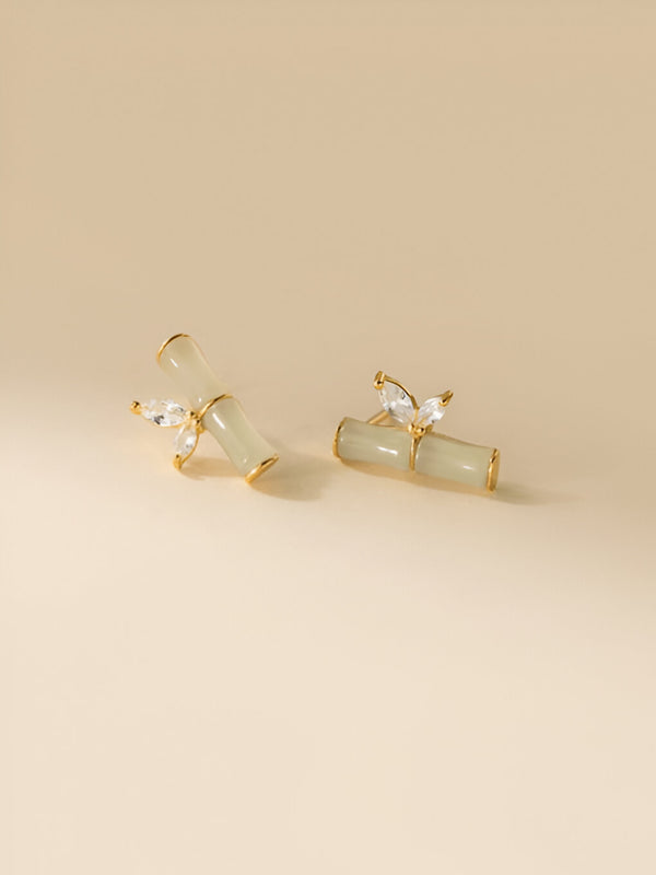 Jade Whisper Stud Earrings