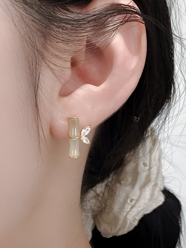 Jade Whisper Stud Earrings