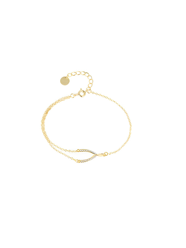 Minimalist Bar & Crystal Bracelet